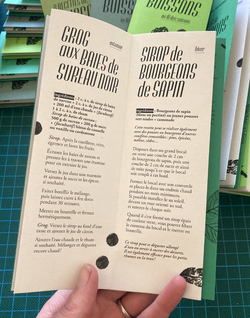 fanzine 8 recettes de boissons au fil des saisons