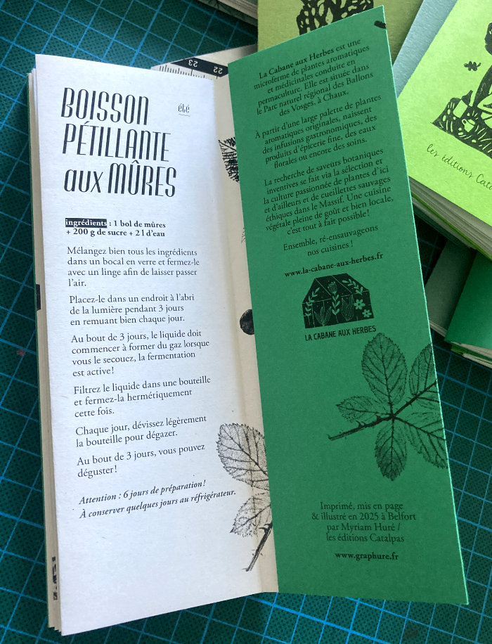 fanzine 8 recettes de boissons au fil des saisons