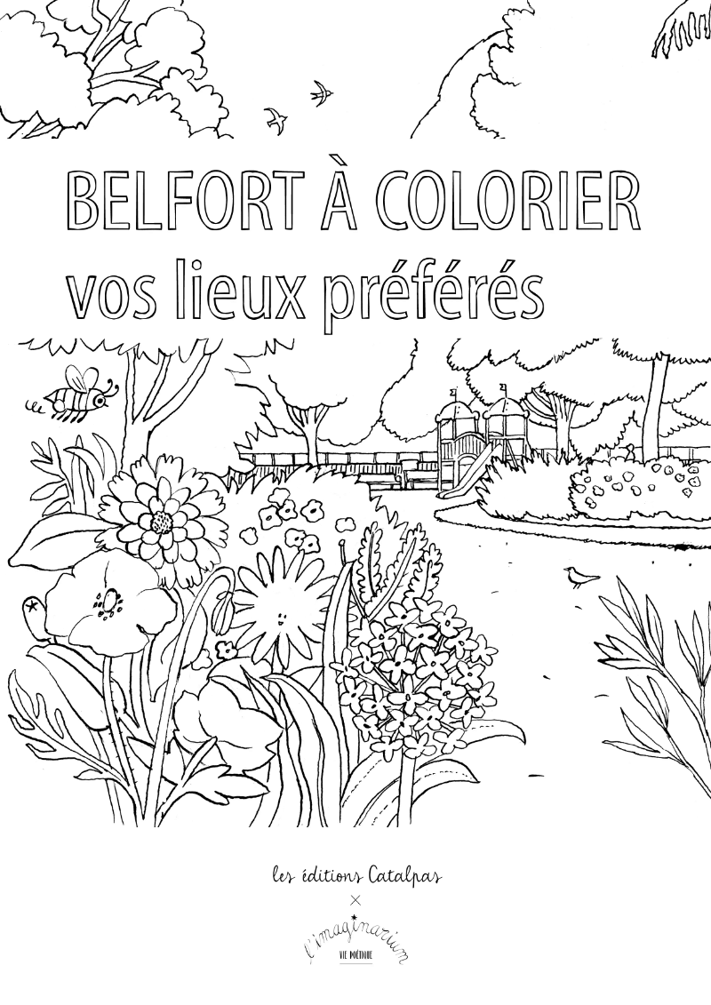 couverture de l'album de coloriage Belfort à colorier, vos lieux préférés