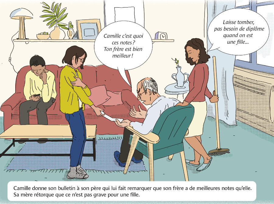 illustration de saynètes sur le thème du décrochage scolaire