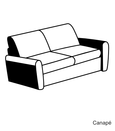 pictogramme représentant un canapé